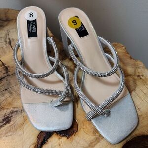 Jones New York Silver Sparkly Heels